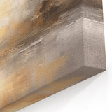 Abstract Sunset Landscape Art - Golden Sky and Clouds Canvas Decor