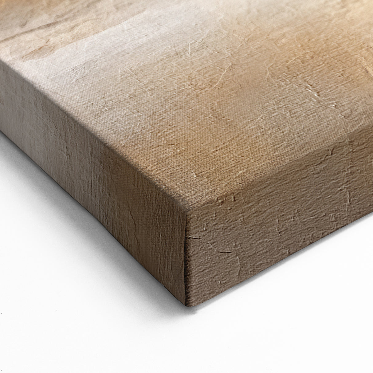 Abstract Sunset Landscape Art - Golden Sky and Clouds Canvas Decor