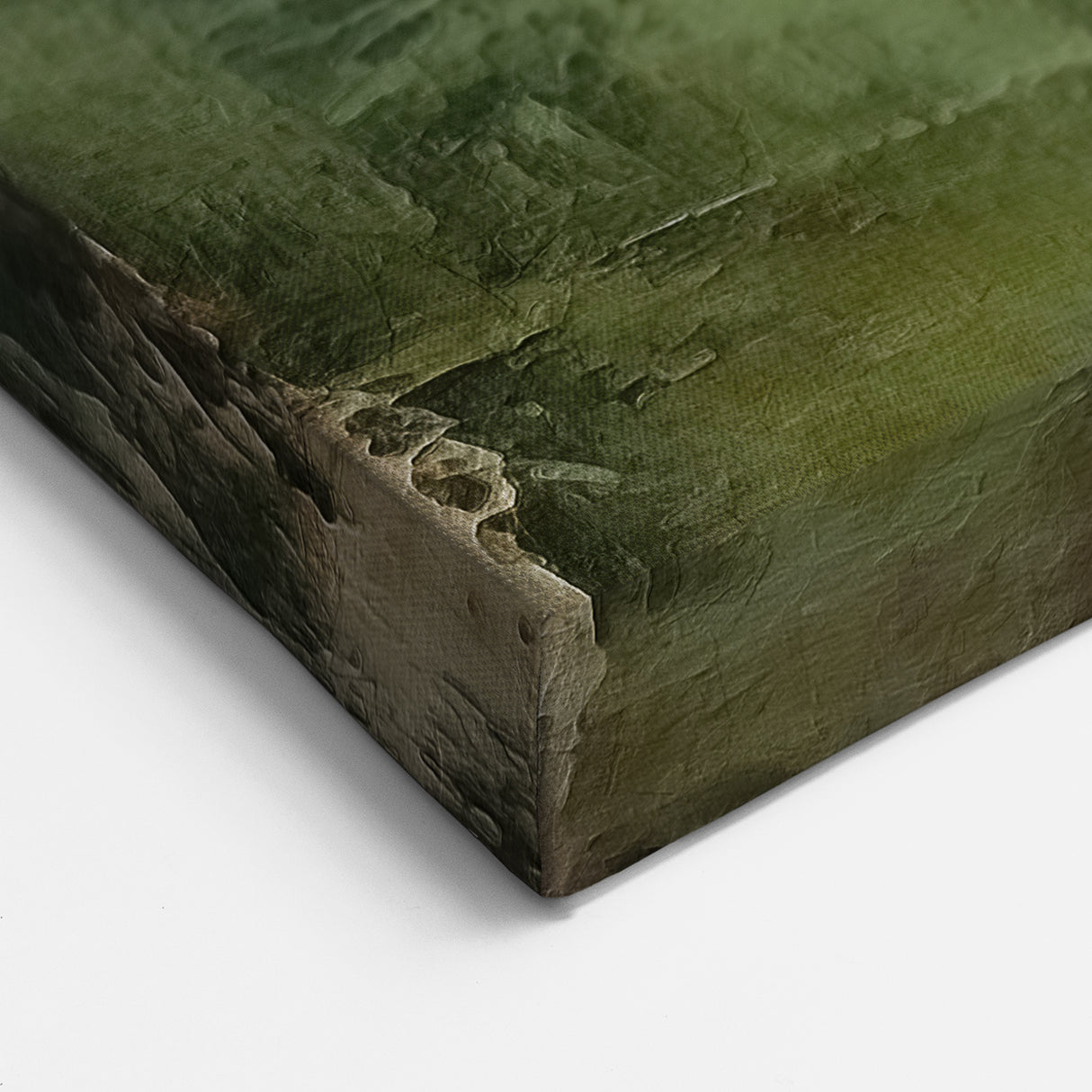 Abstract Landscape Art - Misty Green Field Canvas Wall Decor