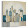 Modern Architecture Art - Abstract Urban Skyline Canvas Wall Decor
