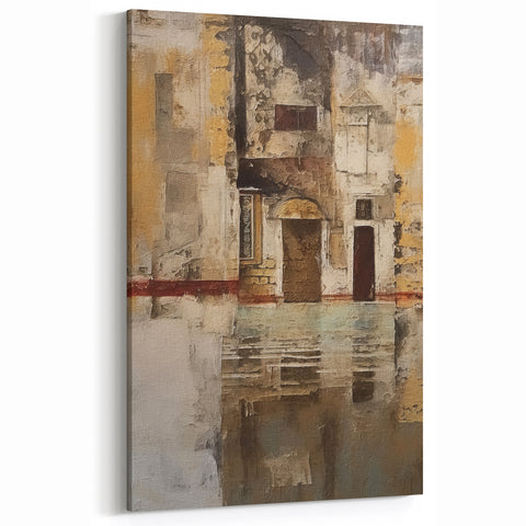 Rustic Abstract Architecture Art Print – Vintage Wall Decor