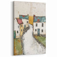 Rustic Village Architecture - Abstract Countryside Canvas Wall Art