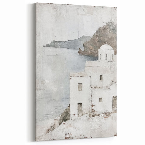 Coastal Architecture Art - Minimalist Seaside Canvas Wall Decor