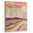 Modern Abstract Landscape - Dreamy Celestial Night in Pink and Gold