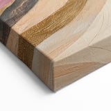 Modern Abstract Landscape - Dreamy Celestial Night in Pink and Gold