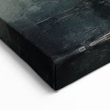 Modern Abstract Landscape - Misty Green Forest in Soft Gray Tones