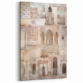 Vintage Architecture Art - Abstract Archways and Patterns Canvas Print