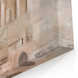 Vintage Architecture Art - Abstract Archways and Patterns Canvas Print