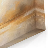 Contemporary Landscape Abstract - Golden Horizon with Soft Clouds Canvas Art