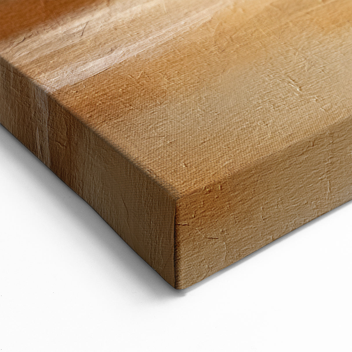 Contemporary Landscape Abstract - Golden Horizon with Soft Clouds Canvas Art