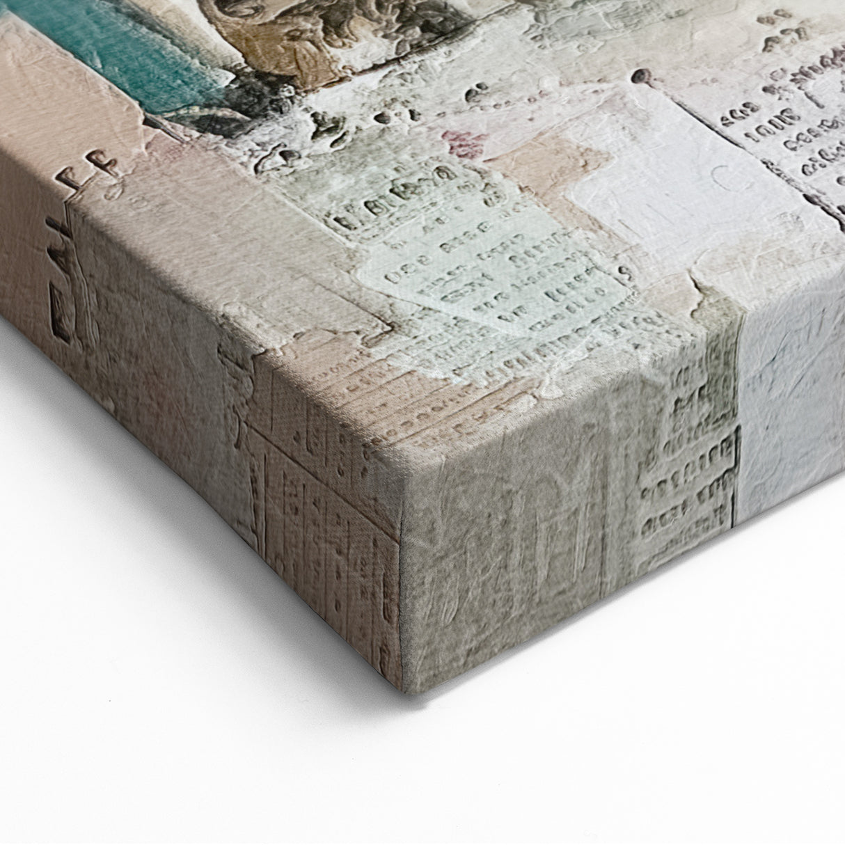 Rustic Village Abstract Art - Collage Style Countryside Canvas Print