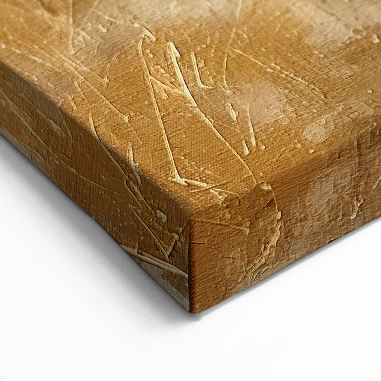 Abstract Golden Trees Landscape Art - Minimalist Nature Canvas Decor