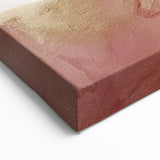 Abstract Celestial Landscape - Soft Pink & Beige Moonlit Canvas Art