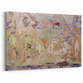 Whimsical Forest Scene - Modern Art Print of Figures and Deer by Prendergast