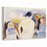 Modern Watercolor Family Scene - Soft Art Print of Figures by Charles Demuth