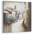 Rustic Village Street Art - Abstract Architecture Canvas Wall Decor