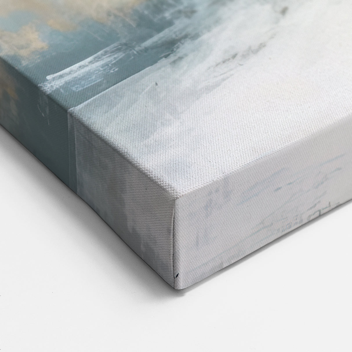 Winter Village Architecture Art - Abstract Snowy Canvas Wall Decor