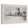 Expressive Sketch of Pool Player - Modern Art Print by George Bellows