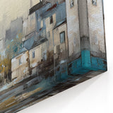 Urban Cityscape Abstract Art - Modern Skyline Canvas Wall Decor