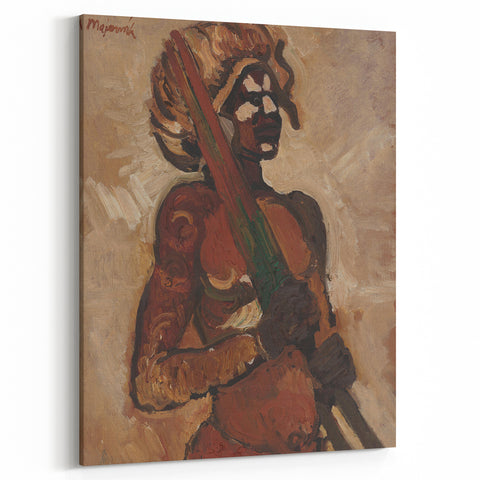 Expressive Warrior Portrait - Bold Modern Art Print by Cyprián Majerník