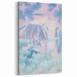 Dreamy Pastel Mountain Landscape - Soft Modern Art Print for Tranquil Decor
