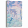 Dreamy Pastel Mountain Landscape - Soft Modern Art Print for Tranquil Decor