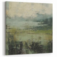 Nature-Inspired Abstract Landscape – Green & Earthy Tones on Canvas