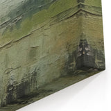 Nature-Inspired Abstract Landscape – Green & Earthy Tones on Canvas