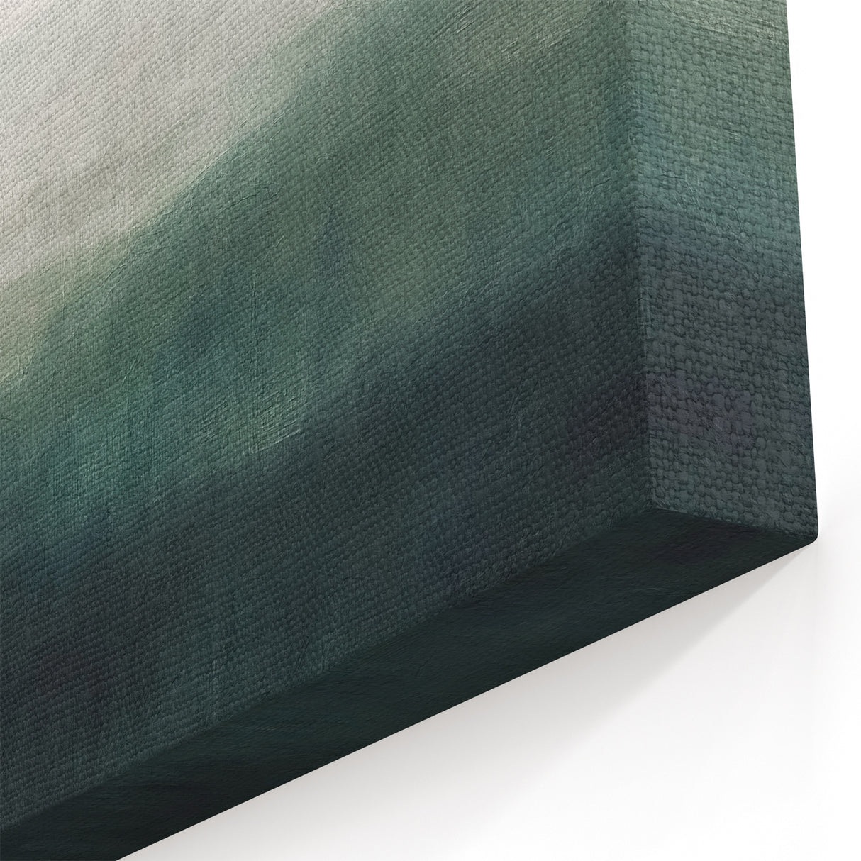 Serene Mountain Abstract Landscape – Soft Green Hues on Canvas