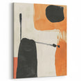 Bold Abstract Minimalist Art - Orange and Black Modern Wall Decor