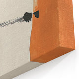 Bold Abstract Minimalist Art - Orange and Black Modern Wall Decor