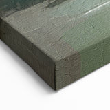 Calm Coastal Abstract Landscape – Soft Green and Beige Canvas Art