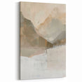 Abstract Mountain Landscape Art - Soft Earthy Tones Minimalist Decor