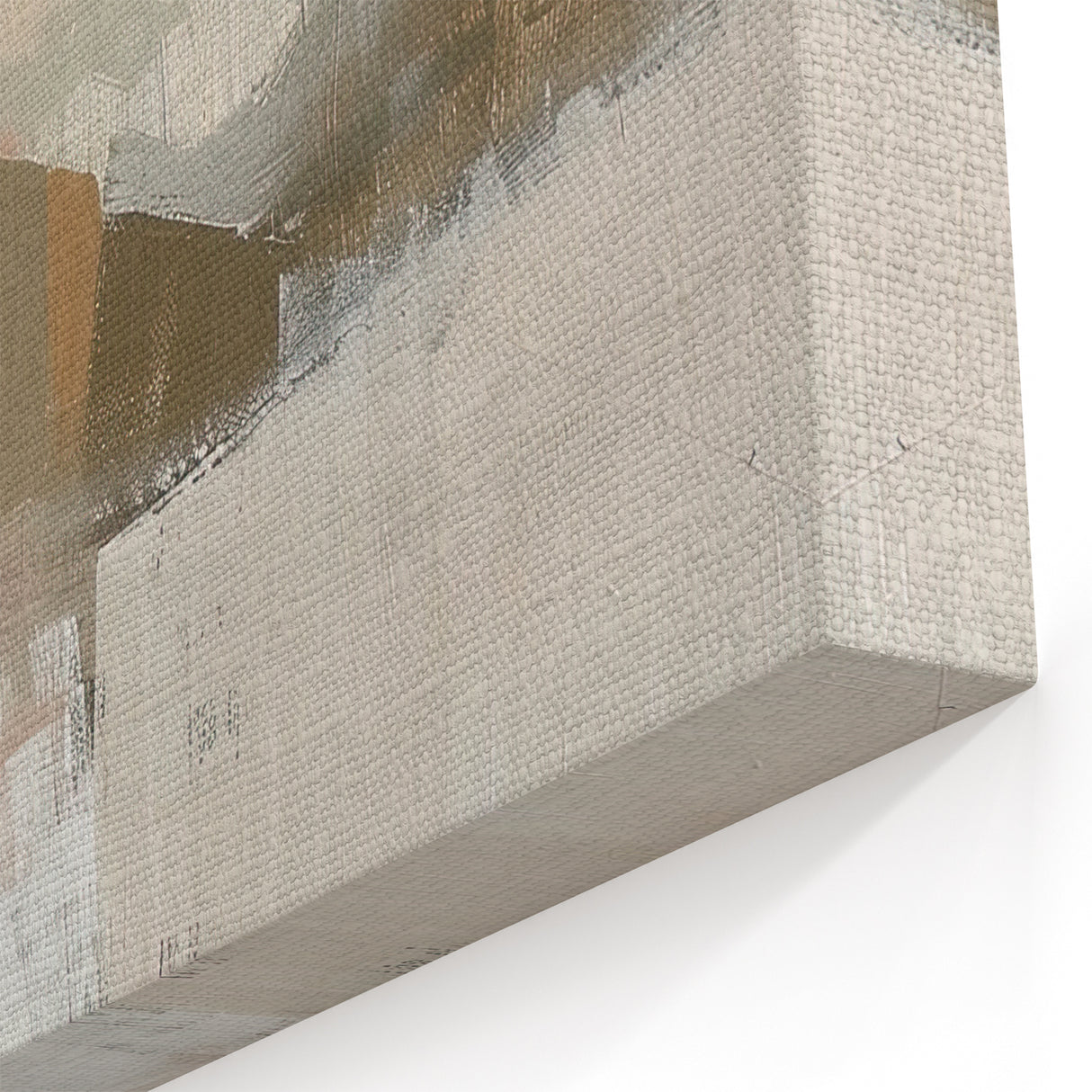 Abstract Mountain Landscape Art - Soft Earthy Tones Minimalist Decor