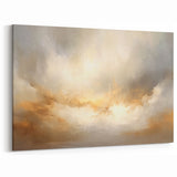 Golden Horizon Abstract Landscape – Warm Glow on Canvas for Serenity