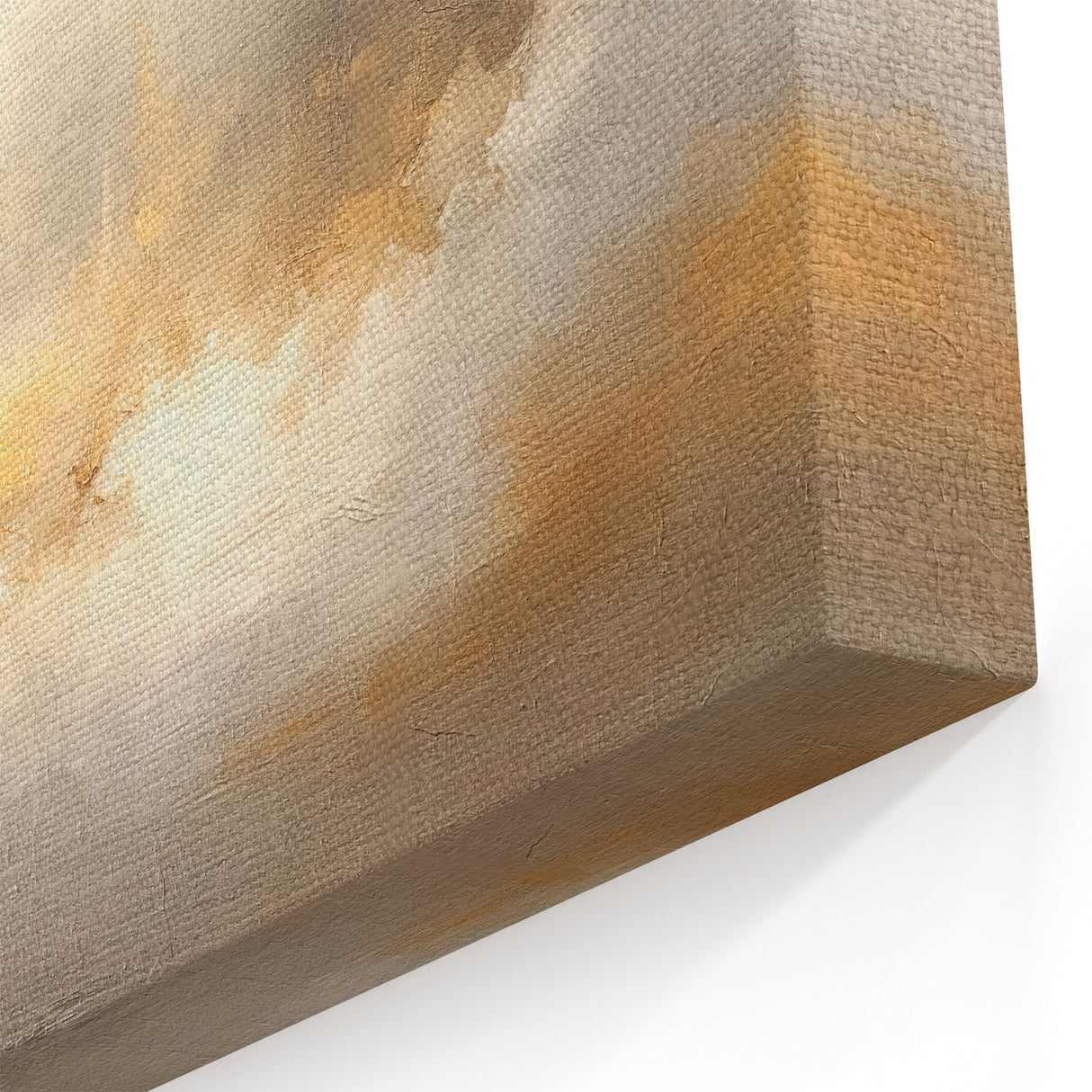 Golden Horizon Abstract Landscape – Warm Glow on Canvas for Serenity