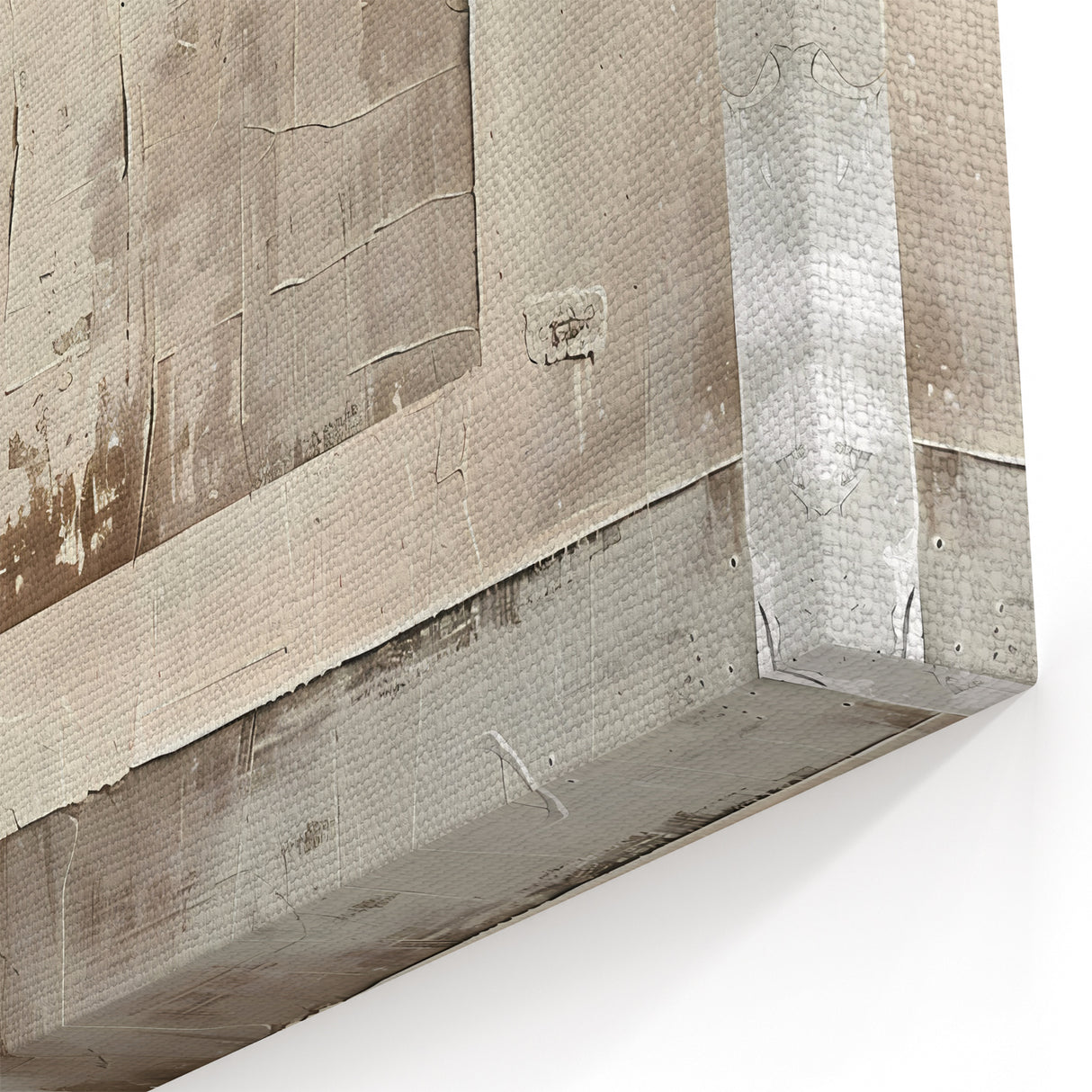 Textured Neutral Abstract Art - Minimalist Geometric Wall Decor