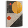 Geometric Abstract Art - Bold Circles in Gold and Red