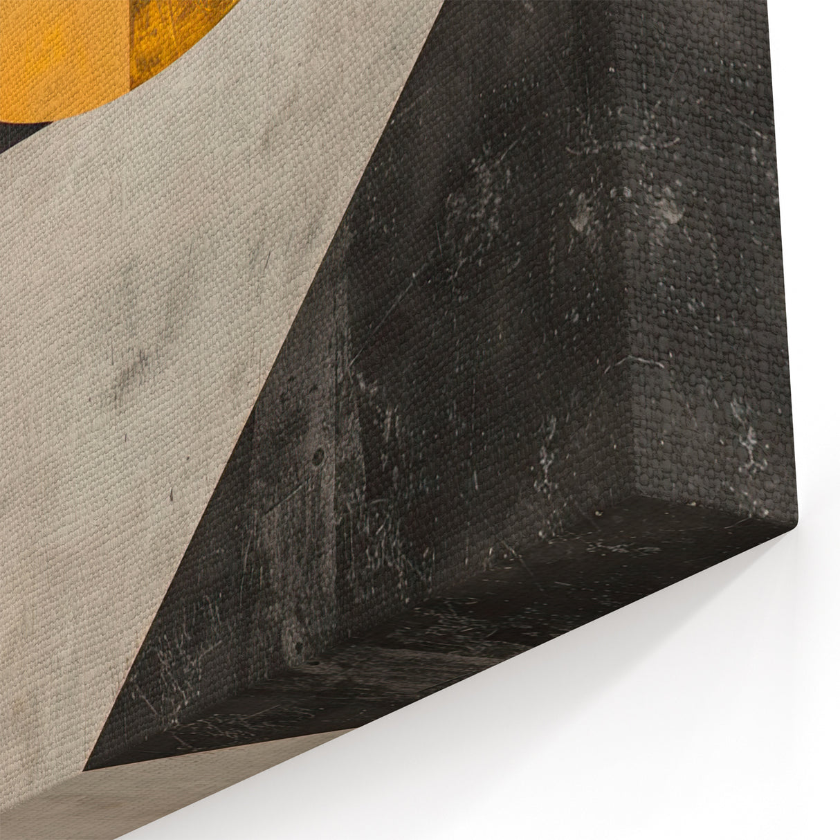 Geometric Abstract Art - Bold Circles in Gold and Red