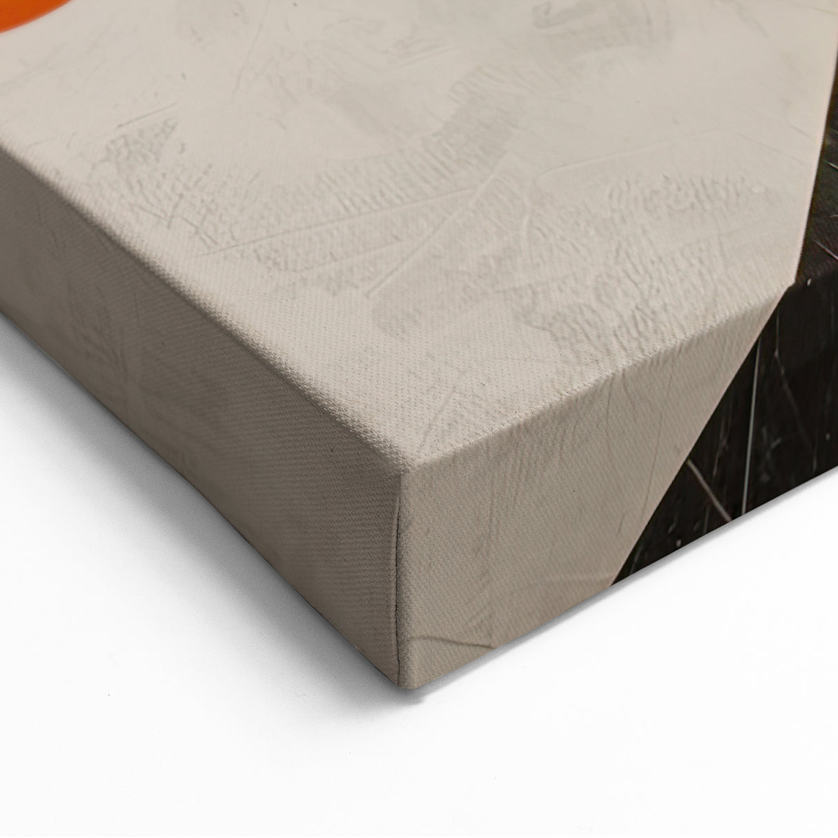 Geometric Abstract Art - Bold Circles in Gold and Red