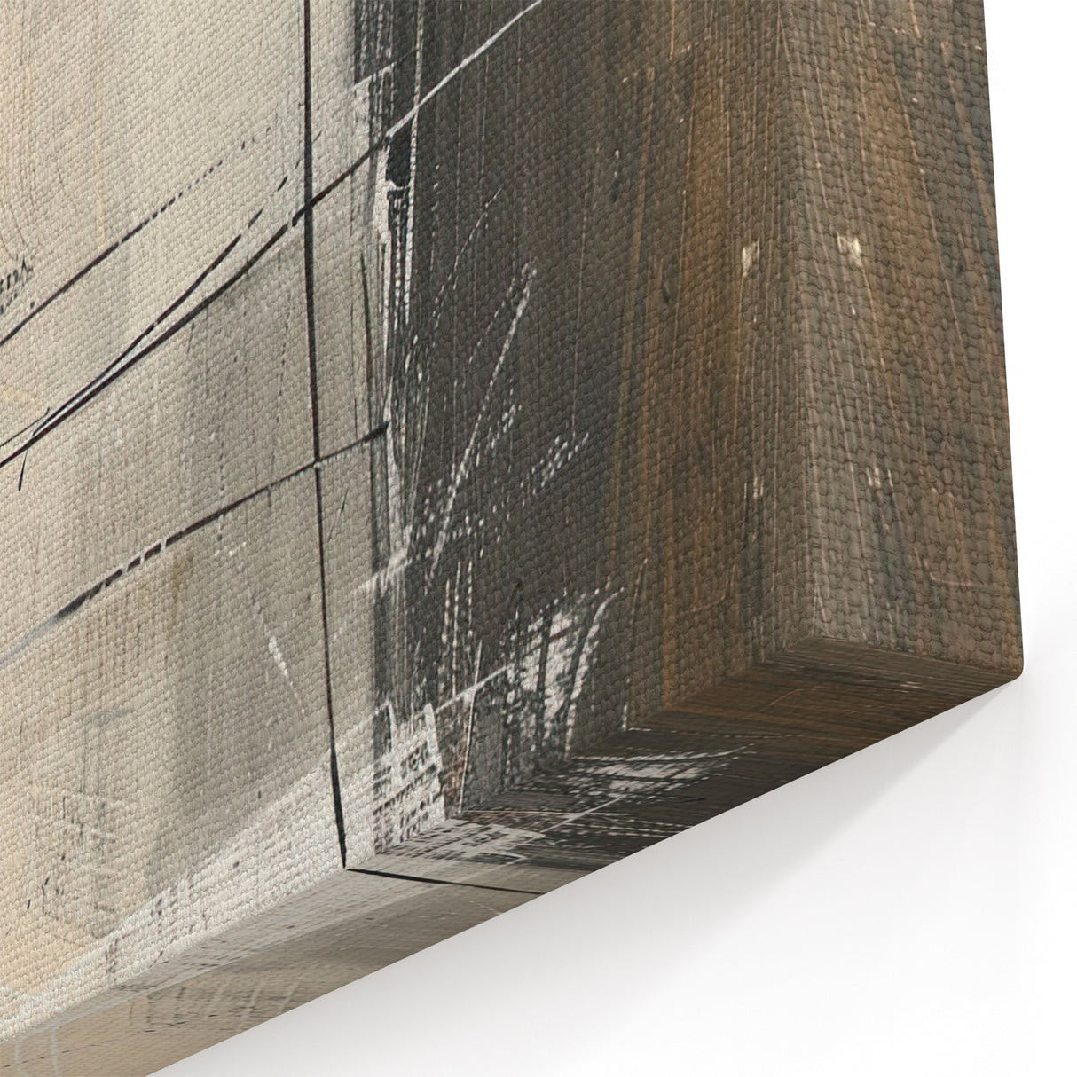 Textured Abstract Line Art - Neutral Minimalist Wall Decor