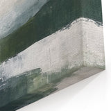 Misty Mountain Abstract Landscape – Cool Tones Canvas for Tranquil Decor