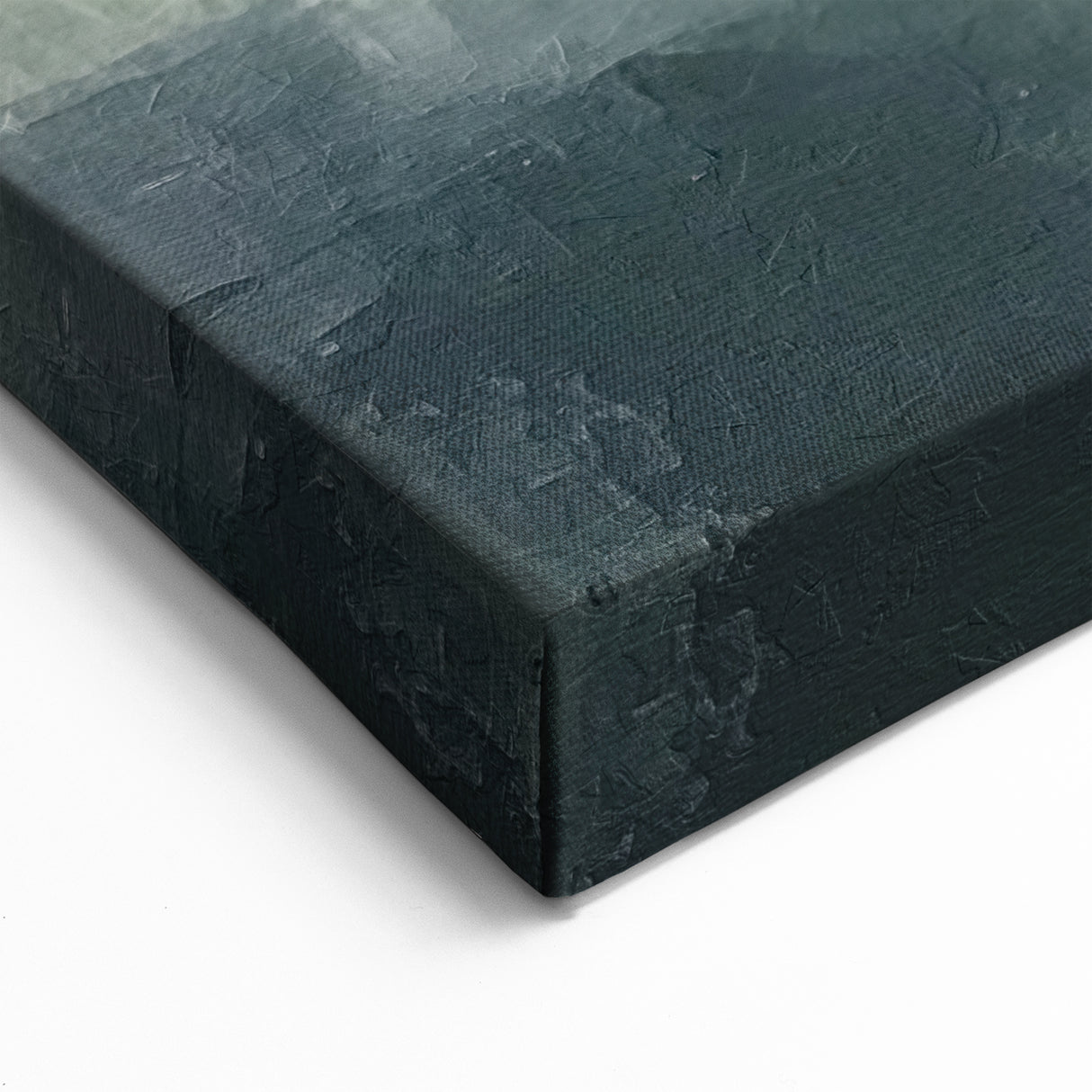 Misty Mountain Abstract Landscape – Cool Tones Canvas for Tranquil Decor