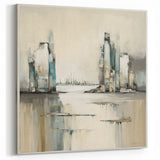 Abstract Architecture Wall Art - Urban Chic Geometric Canvas Print