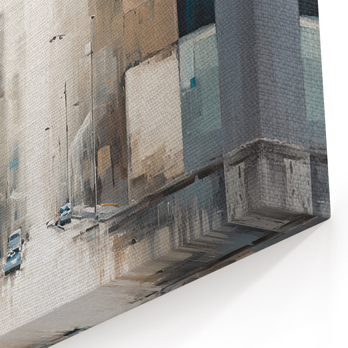 Abstract Urban Architecture Art - Minimalist Cityscape Canvas Print
