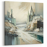 Modern Architectural Landscape Art - Abstract Urban Canvas Print