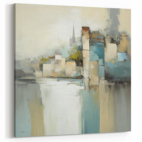 Abstract Cityscape Architecture Art - Urban Landscape Canvas Print