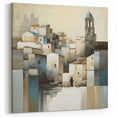 Mediterranean Architectural Wall Art - Abstract Village Canvas Print