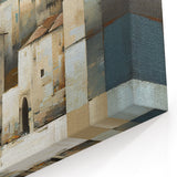 Mediterranean Architectural Wall Art - Abstract Village Canvas Print