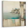 Mediterranean Coastal Wall Art - Abstract Seaside Architecture Print